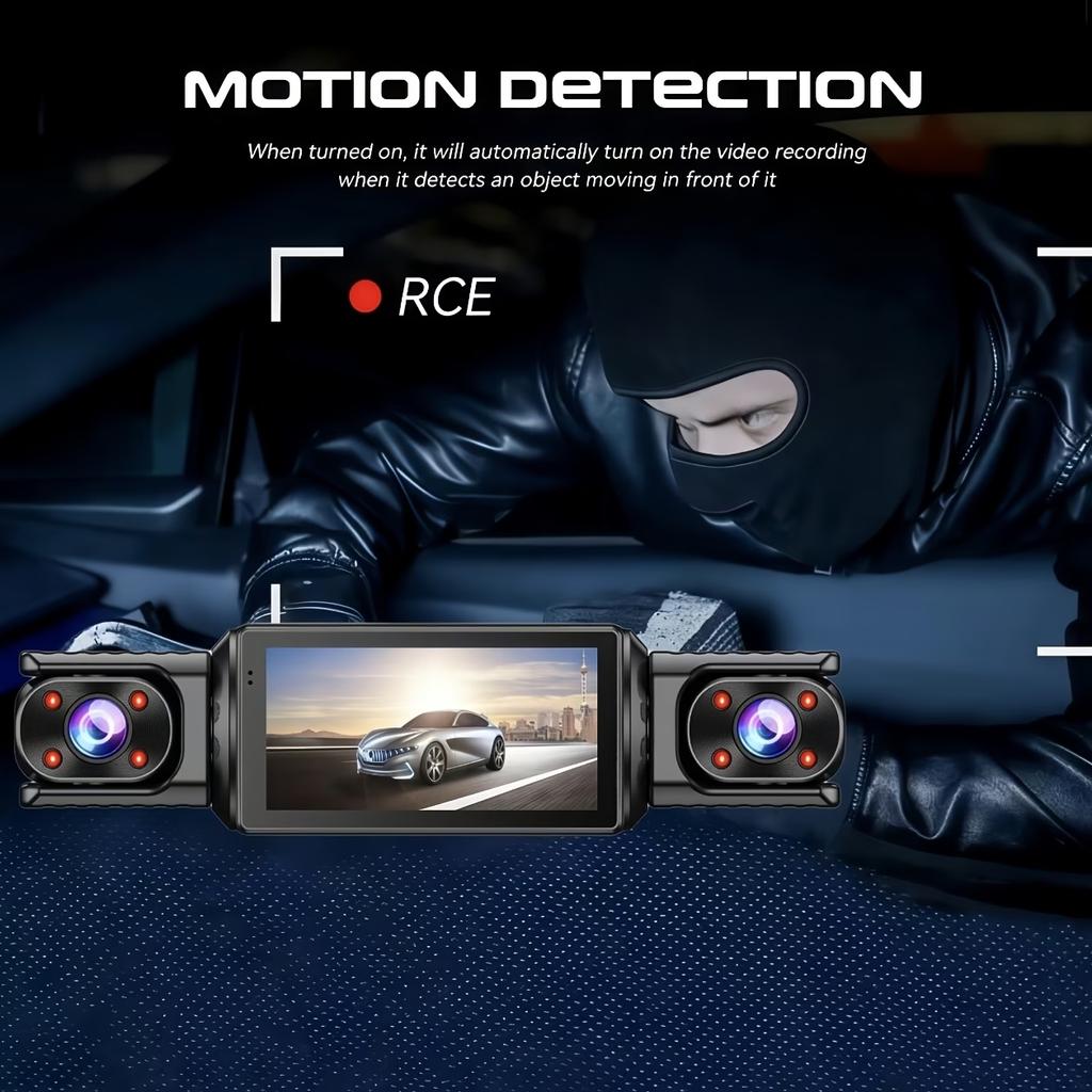 3‑4‑Channel Panoramic HD Dash Cam, 1080P+720P Multi‑Lens, G‑Sensor, 24H Parking Monitor, APP Transfer Loop Recording