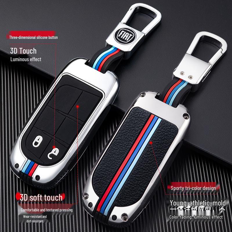 GAC Fiat Viaggio/Ottimo Car Key Case with Metal Shell and Buckle Protection