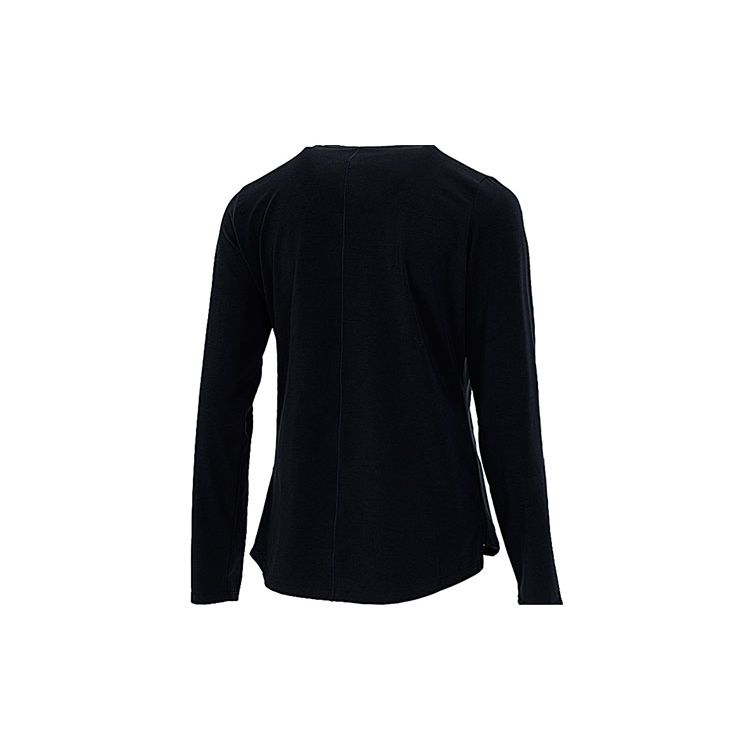 Nike Solid Color Training Breathable Long Sleeve T-Shirt Women Tops Black DD0621-010