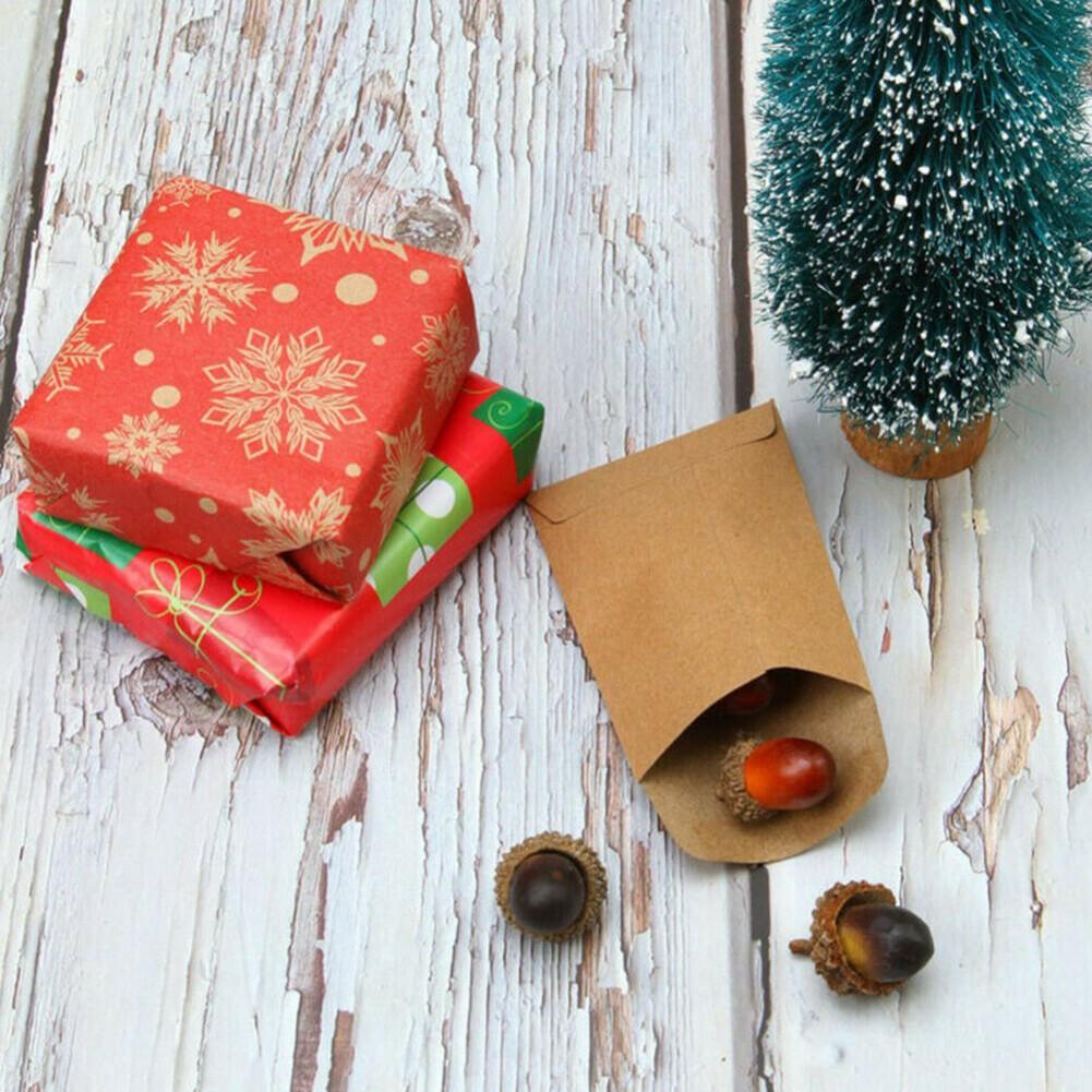 

Компактные бумажные пакеты 9*13 см из крафт-бумаги, упаковка из 100 штук для свадеб и дней рождения