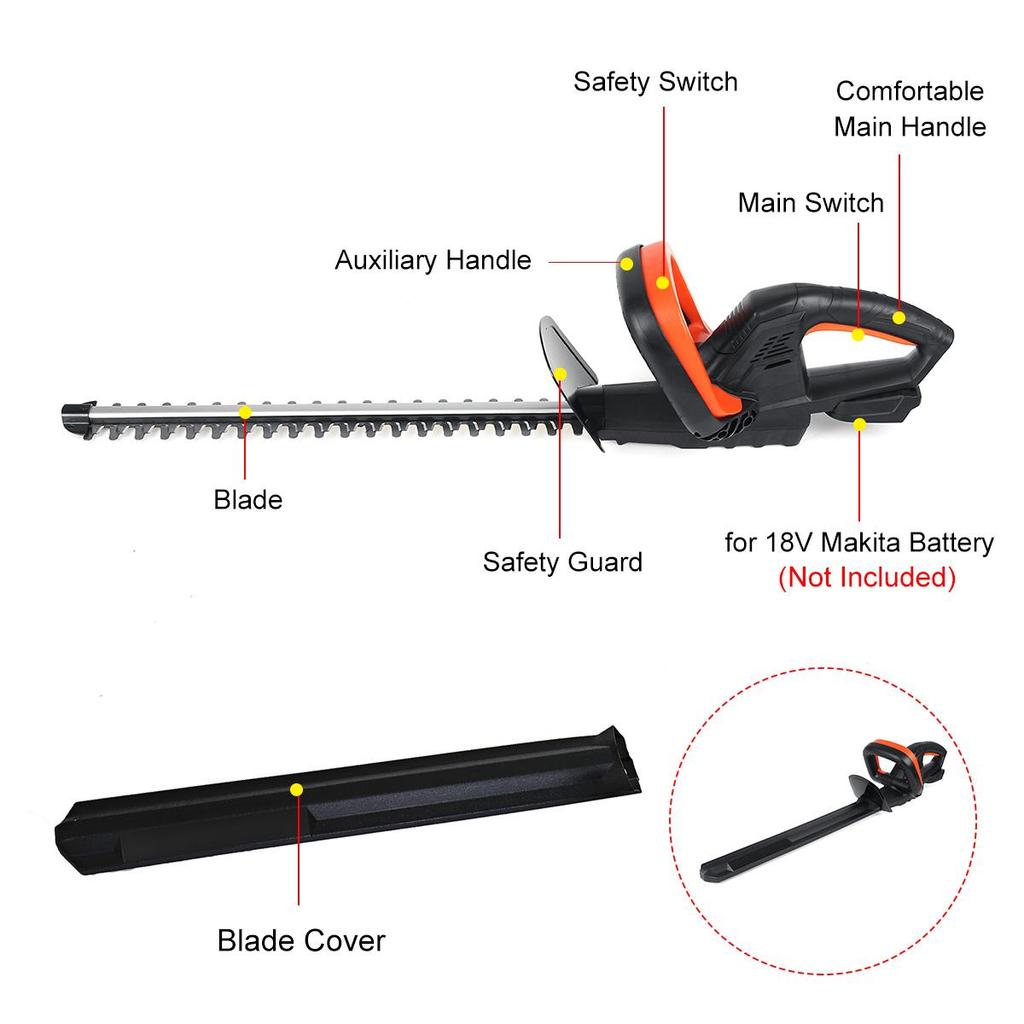 Cordless Weeding Shear Pruning Saw For 18V Battery Electric Hedge Trimmer Cutter