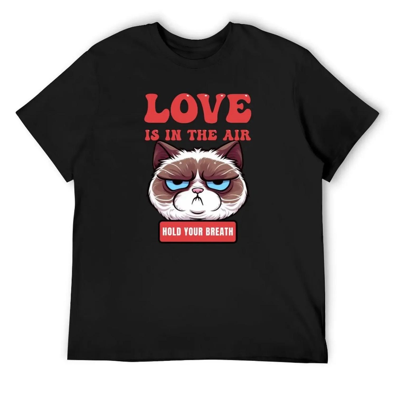 Love is in the air - hold your breath T-Shirt custom t shirt oversized t shirt heavyweight t shirts for men S