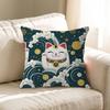 Maneki Neko Lucky Money Cat Pillow Gift Home Office Decoration Pillow Bedroom Sofa Car Cushion CoverPillow Case