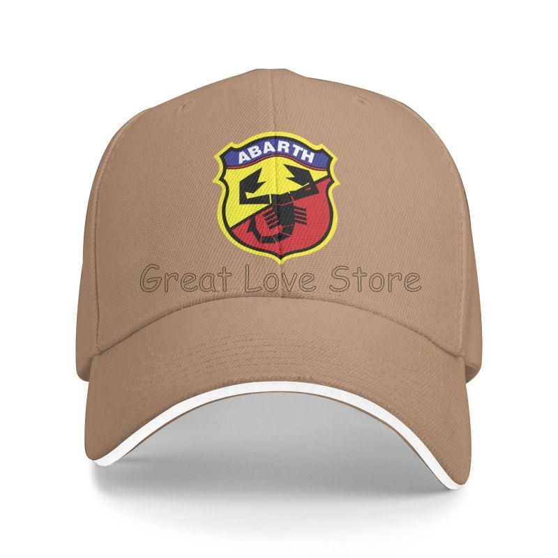 Custom Abarth C Print Sandwich Baseball Cap Dad Hat Golf Hat Summer Outdoor Travel Sun Protector Hats for Women Men Snapback Cap