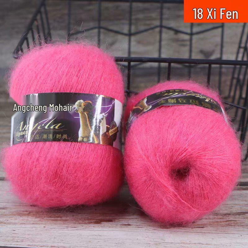 Angola Fine Mohair Yarn for Hand Knitting - Medium Fine Wool Yarn