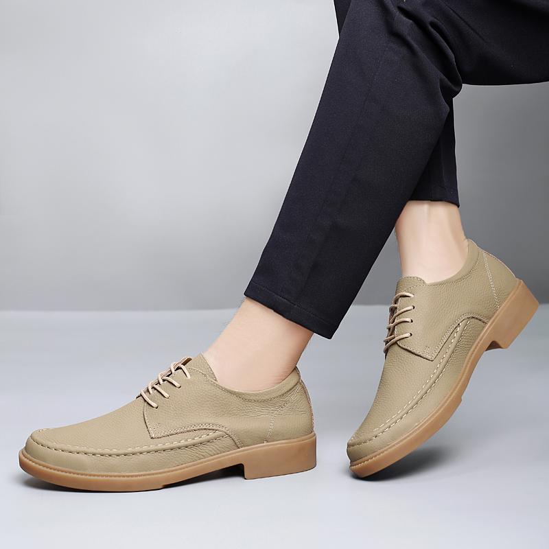 Fashion New Classic Dress Mens Flats for Wedding Men Oxfords Shoes Fashion Casual Footwear Men Genuine Leather for Male Walking Shoes