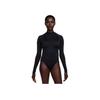 Solid Color Raglan Casual Jumpsuit Swimsuit Women Swimsuit Black FZ6242-010