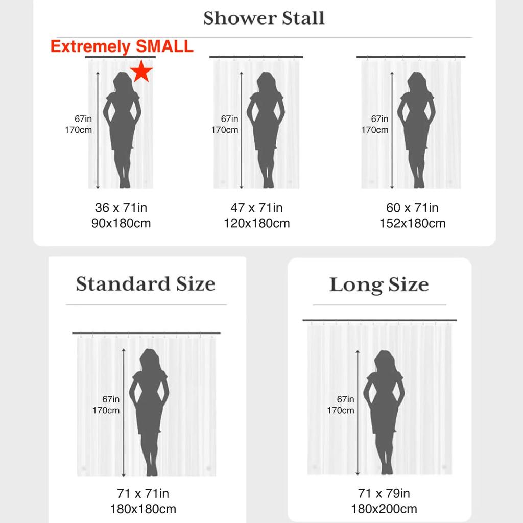 1pc Waterproof Clear Crystal Shower Curtain with Plastic Hooks Transparent Bath Curtain for Bathroom Window Door Bath Decor