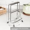 Newair Knife And Cutting Board Holder, Integrated 304 Thickened Stainless Steel Kitchen Multi-Functional Storage Rack for Chopping Boards