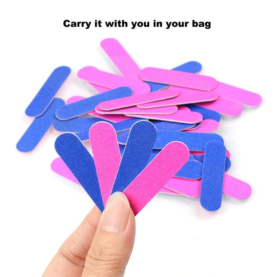 Yousheng 100 Stück Nagelfeilen, doppelseitig, multifunktional, Nagelpflege, Maniküre-Werkzeuge, Nagelkunst-Puffer, Polier- und Schleifwerkzeug für abgestorbene Haut, Nagelzubehör