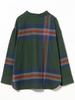 Beams Boy Women's Large Tartan Basque Shirt, D.GRN, One Size