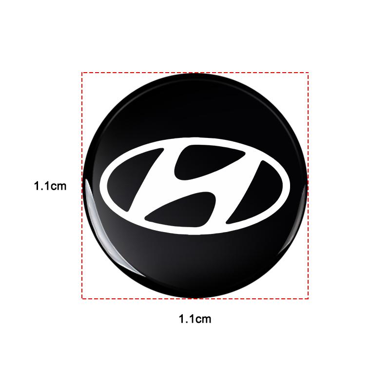 Car Styling Metal Car Remote Key Button Stickers Emblem Decal For Hyundai Kona Ioniq Santa Fe MX5 Tucson i10 i20 i30 i40 ix35 MM16