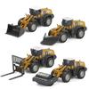 Alloy Engineering Excavator Toy Set With Crane Transport Truck Inertial Children's Play Vehicles