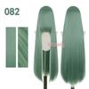 Bubuwig Synthetic Hair 100cm Long Straight Pure Color Cosplay Wigs Over 100 Colors Black White Red Blue Brown Wig Heat Resistant