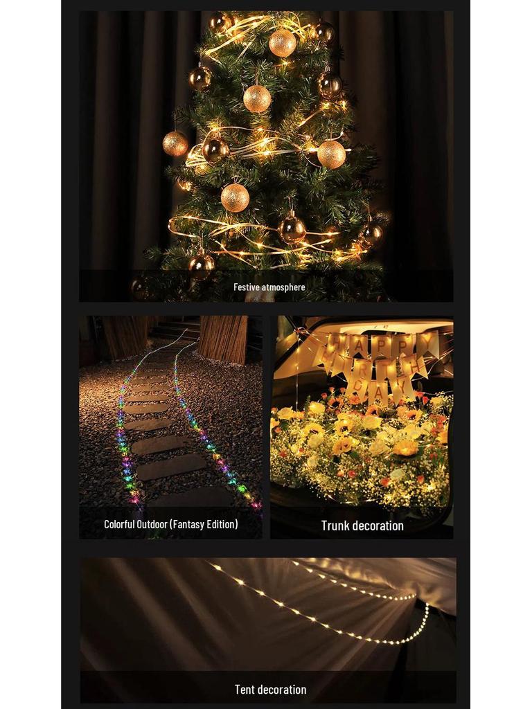 Cross-Border LED Tent & Awning Fairy Lights for Camping - Outdoor String Lights for Decorative Atmosphere