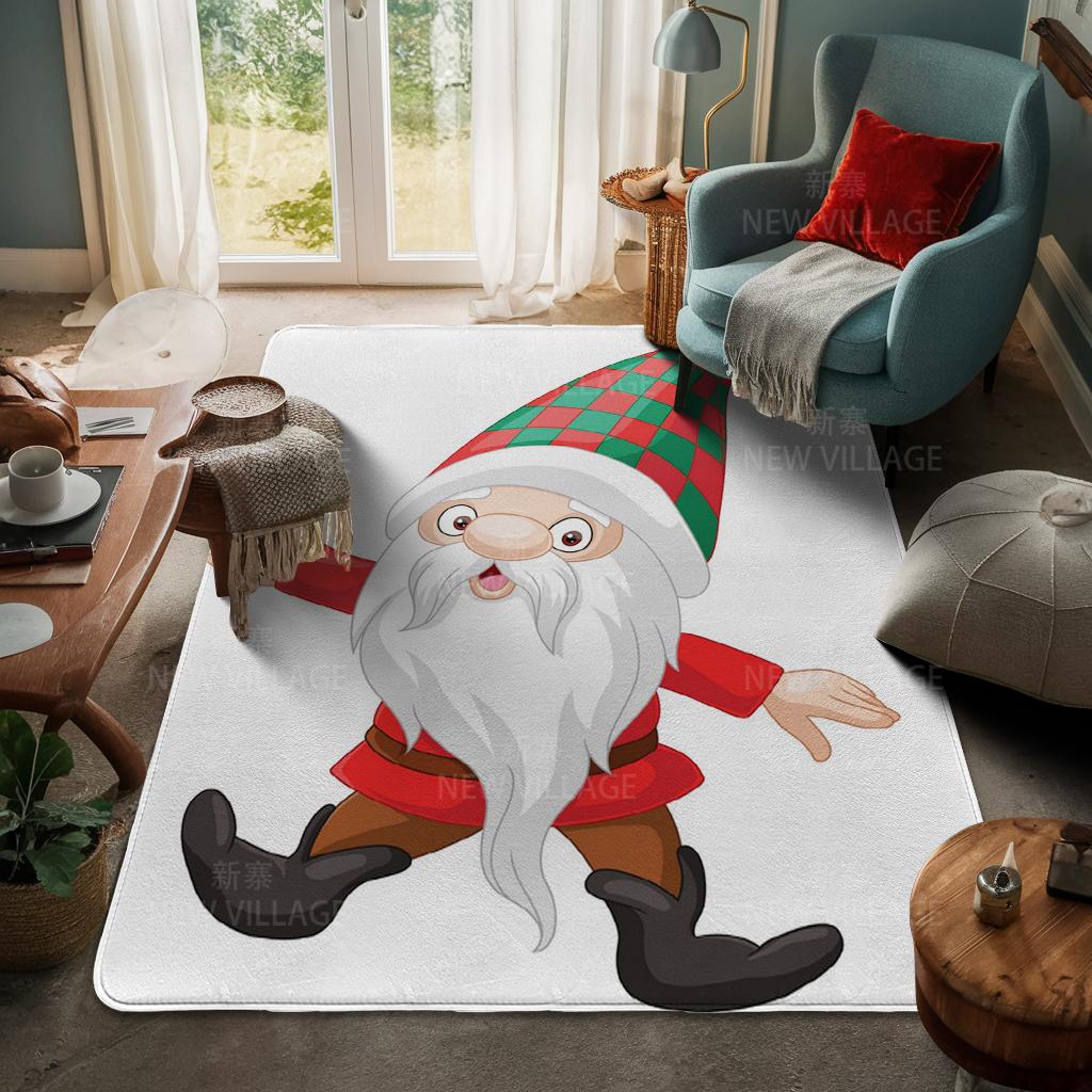 House Entrance Carpet Home Door Mat Living Room Bath Foot Bathroom Non-slip Water Absorption Rugs Bath Merry Christmas Winter