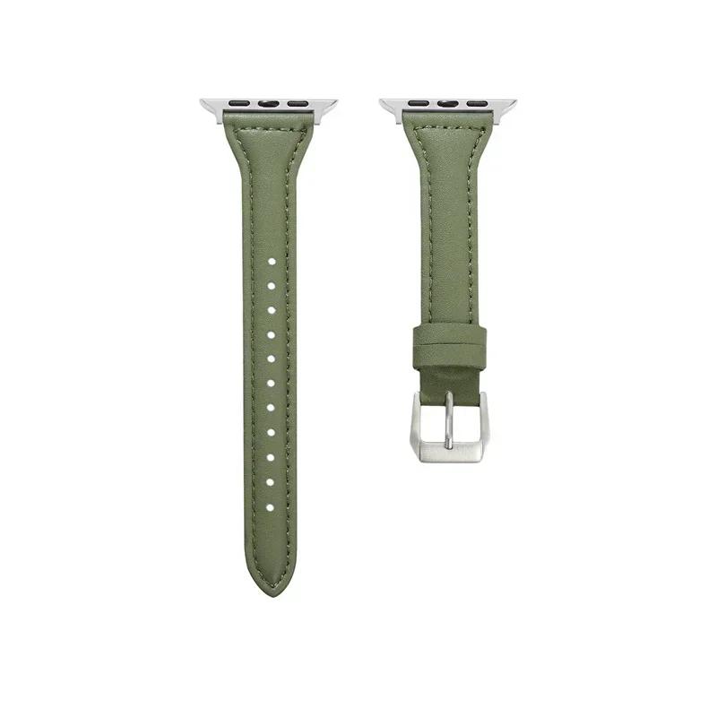 Slim Leather Strap for Apple Watch Bands 45mm 44mm 40mm 41mm 42mm 46mm Ultra 2 49mm 44 Mm Bracelet  10 9 8 7 Se 5 4 6