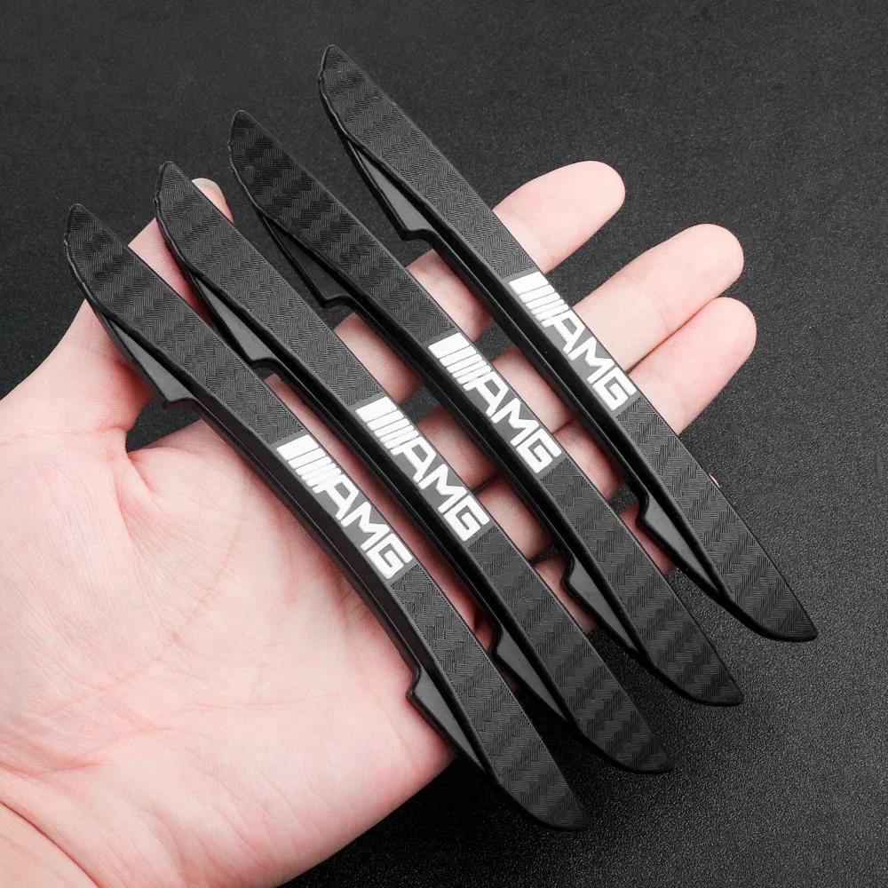 ZLN5 4PCS Car Door Edge Anti-collision Protection Strips Sticker for Mercedes Benz Amg W204 W205 W211 W212 W213 A S M B C E R G Class