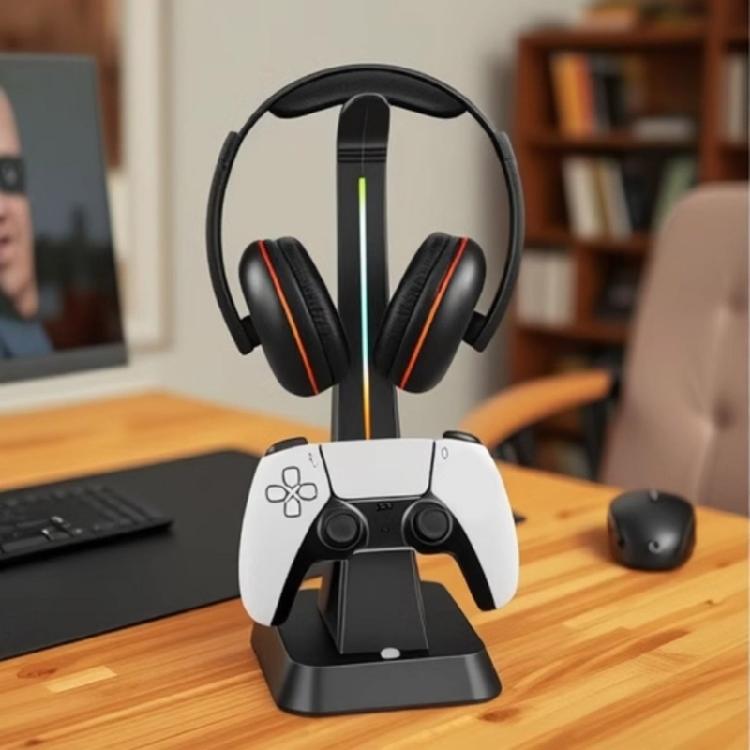 Gaming Accessory for Gamepad Controller Charging Dock Station with Headphone Holder Charging Stand Base