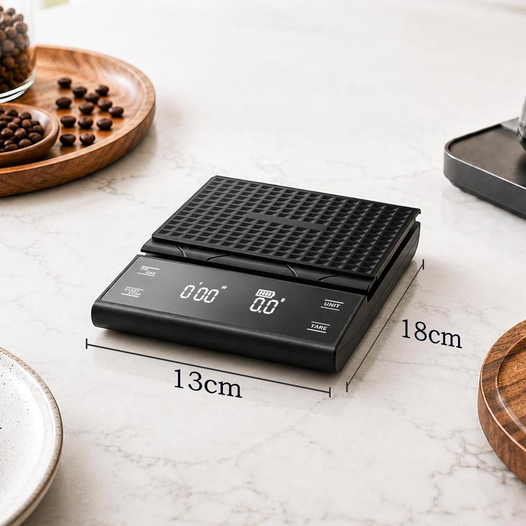 by a Digital Coffee Scale with Timer Measures from Drip Kitchen High Measuring Silicone Instruction Manual Included [Supervised Competition-Winning