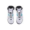 Li Ning Leather Shock Absorbing Non-Slip Wear-Resistant High-Top Retro Basketball Shoes Women sneakers White Purple ABCS066-1