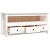 Vidaxl Szafka Pod Telewizor, Biała, 114X35X52 Cm, Lite Drewno Sosnowe
