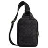 Racer 13 Logo Chiusura con Zip Tela Rivestita e Pelle di Vitello Liscia Mini Borsa a Spalla Tracolla Borse a Spalla Uomo Carbone CV763-QBMI5