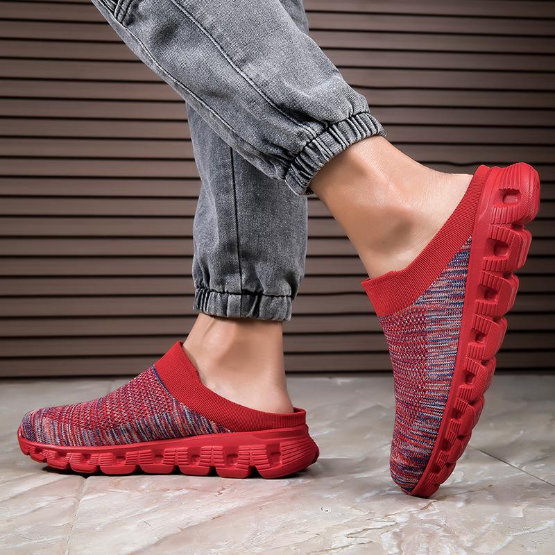Home Men's and Women's Trendy Shoes plus Size Couple's Lightweight Breathable Fly-Knit Socks Shoes Sports Casual Shoes