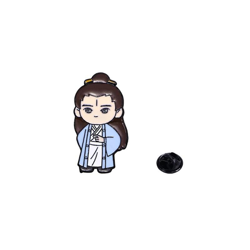 Merchandise Celebrity Inspirational Text Brooch Shaoxing merchandise small gifts Cute cartoon badge Lu Xun series pin buckle