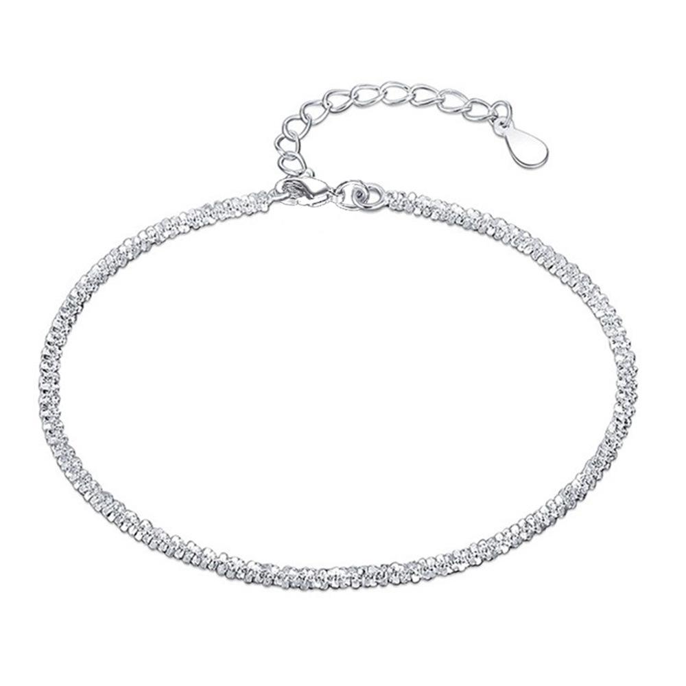 925 Sterling Silver Fashion Floral Bracelet Gift Jewelry