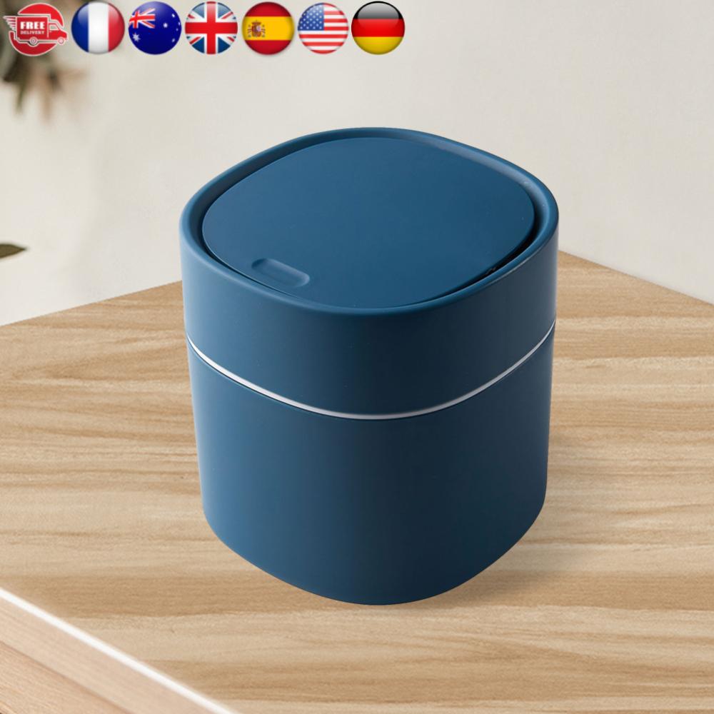 

Mini Wastebasket Plastic Desktop Garbage Bin Nordic Style Sundries Barrel Box Removable Lid for Office Desk Bathroom Vanity United States