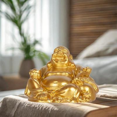 Buddha Statue Maitreya Sculpture, Ornament for Living Room