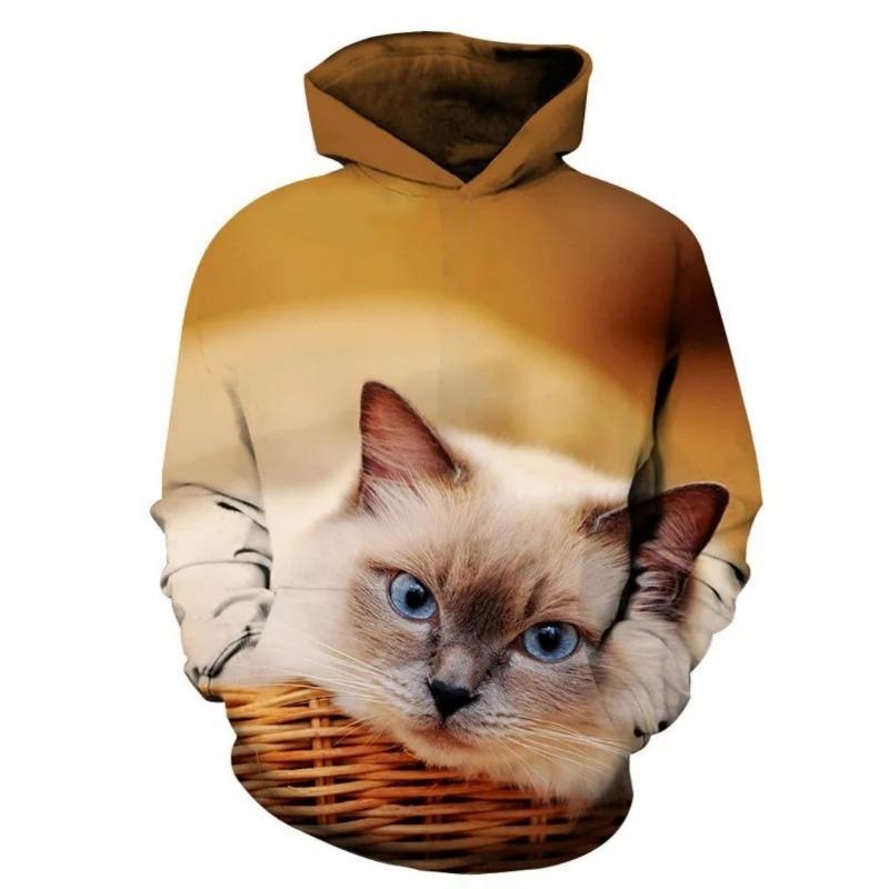 Modischer Kinder Hoodie Tiergrafiken Langarm Fuchs 3D Druck Junge Mädchen Sweatshirt Streetwear Locker Kinderkleidung Oberteil