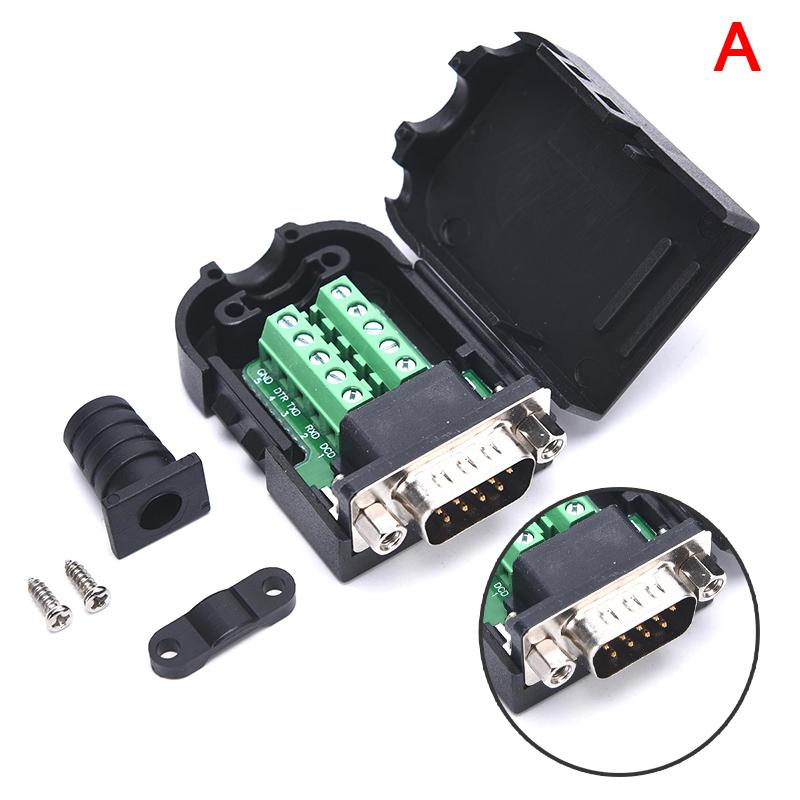 1PC DB9 Connector RS232 Male Female 9 Pin RS485 Breakout Terminals COM Connectors