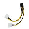 8Pin PCIe To Dual 4Pin Molex Power Adapter Cable Stable Power Output for PC DIY Enthusiasts Graphics Cards
