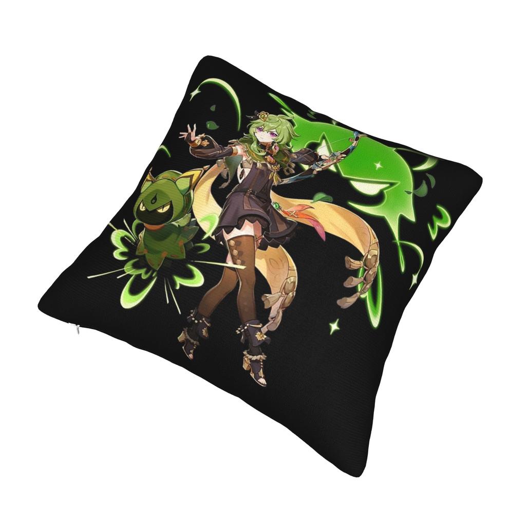 Genshin Impact Collei Wish Gacha Pillowcase Printing Polyester Cushion Cover Decorative Splash Art Throw Pillow Case Cover Home