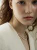 Before Moonrise Crystal Core Pearl Necklace Sn301-6