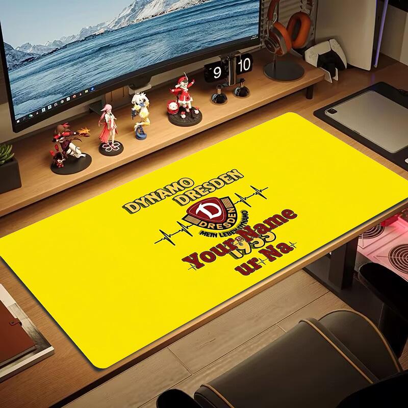 Dynamo Dresden Custom Name Large Size Mouse Pad Large Gaming Table Cushion Non-slip Laptop Tablet Big Mousepad XXL Mat Mini PC Playmat With Lock Edge