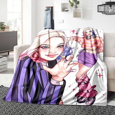 1Pc Fantasy Fashion Artwork Blanket For Couch Bed Plush Cozy Fuzzy Blanket Super Soft Warm Blankets For Fall And Winter 0918161
