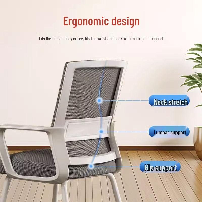 Ergonomic Office Chair: Comfortable for Long Sitting - Ideal for Home, Dorm, or Workplace