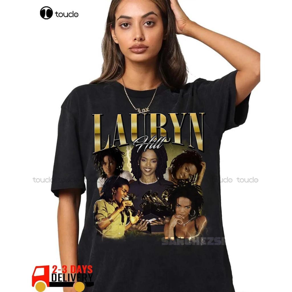 Koszulka Lauryn Hill Vintage Washed Hiphop Rnb Raper Graficzna Unisex Koszulka Nadruk Custom Prezent Xs-5Xl Drukowana Koszulka Streetwear