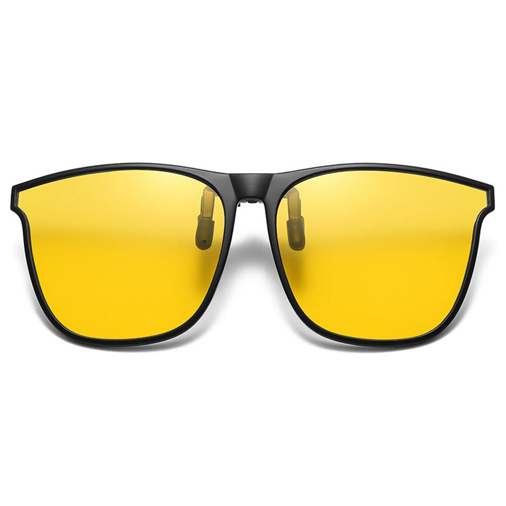 Polarized Clip On Sunglasses Color Changing Sunglasses Men Photochromic Car Driver Goggles Night Vision UV Resistant Sunglasses