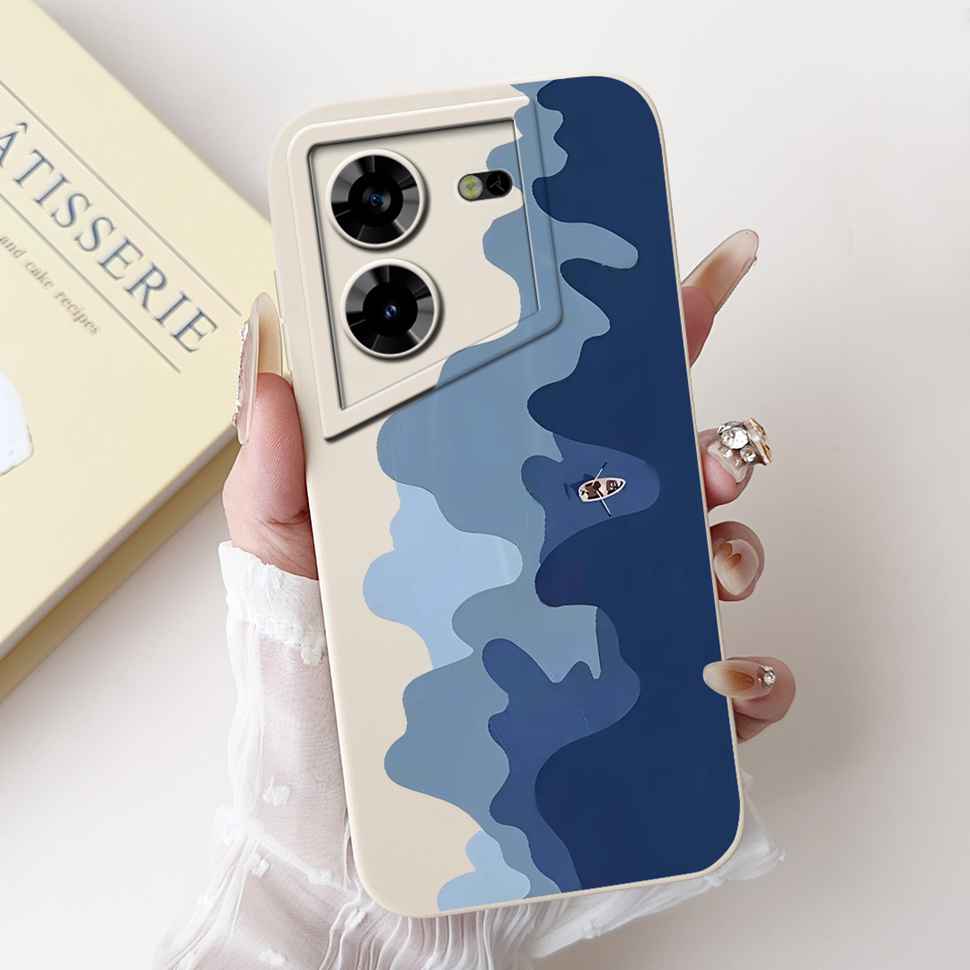 Protective Casing For Tecno Pova 5 Pro 5G 6.78" Fashion Girl Flower Love Soft Silicone Cover For Tecno Pova 5Pro 5G Shell Bumper