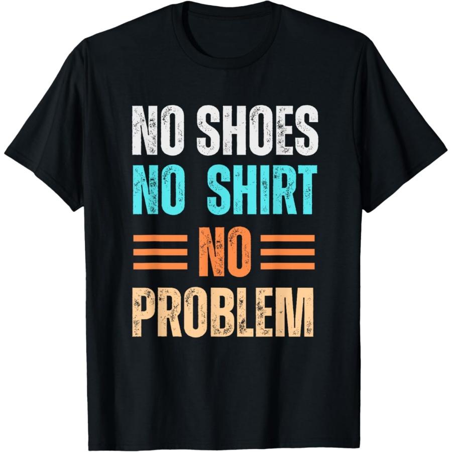 No Shoes Shirt No Problem Tshirt Coconut Tree Country Music T-Shirt S