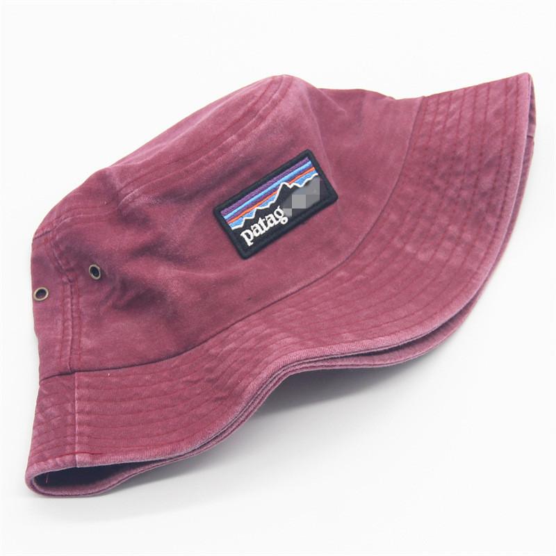 Bavlněný klobouk typu bucket hat s vyšívanými písmeny pro ochranu před sluncem a pro volný čas