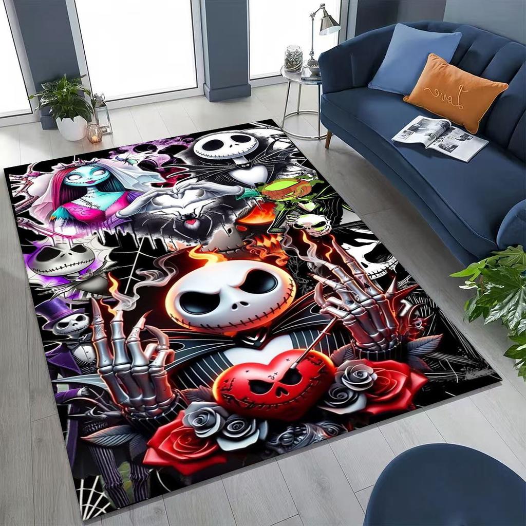 2026 New The Nightmare Before Christmas Jack Cartoo Rug for Bedroom Living Room Sofa Home Doormat Decor, Kid Non-slip Floor Mat