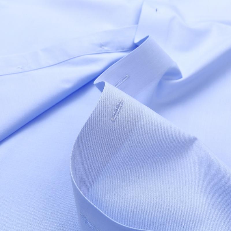 High Bamboo Fiber Silk Office Men Shirts Long Sleeve Slim Fit Easy Care Work Classic blue White Shirt Men Long Sleeve Causal