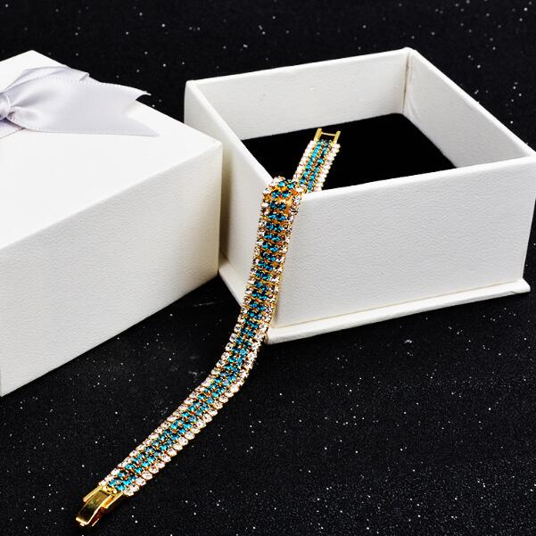 

Женская мода блестящий деликатес Рим зеленый кристалл горный хрусталь браслет цепочка ювелирные изделия