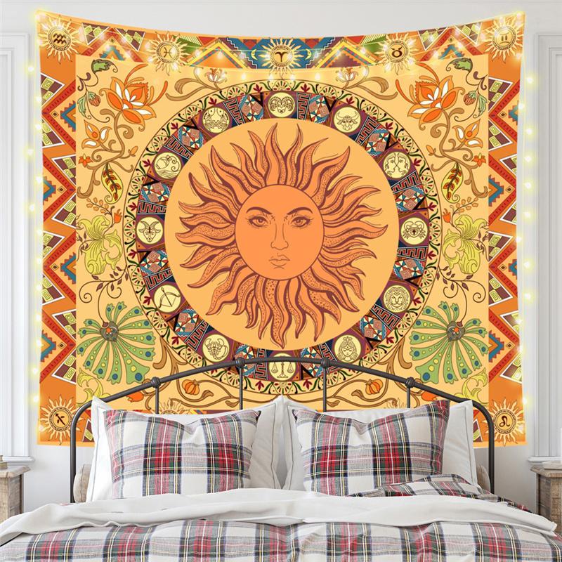 Nordic Nature Forest Landscape Mew Tapestry Background Cloth  HD Hanging Cloth Tapestry Home Decor