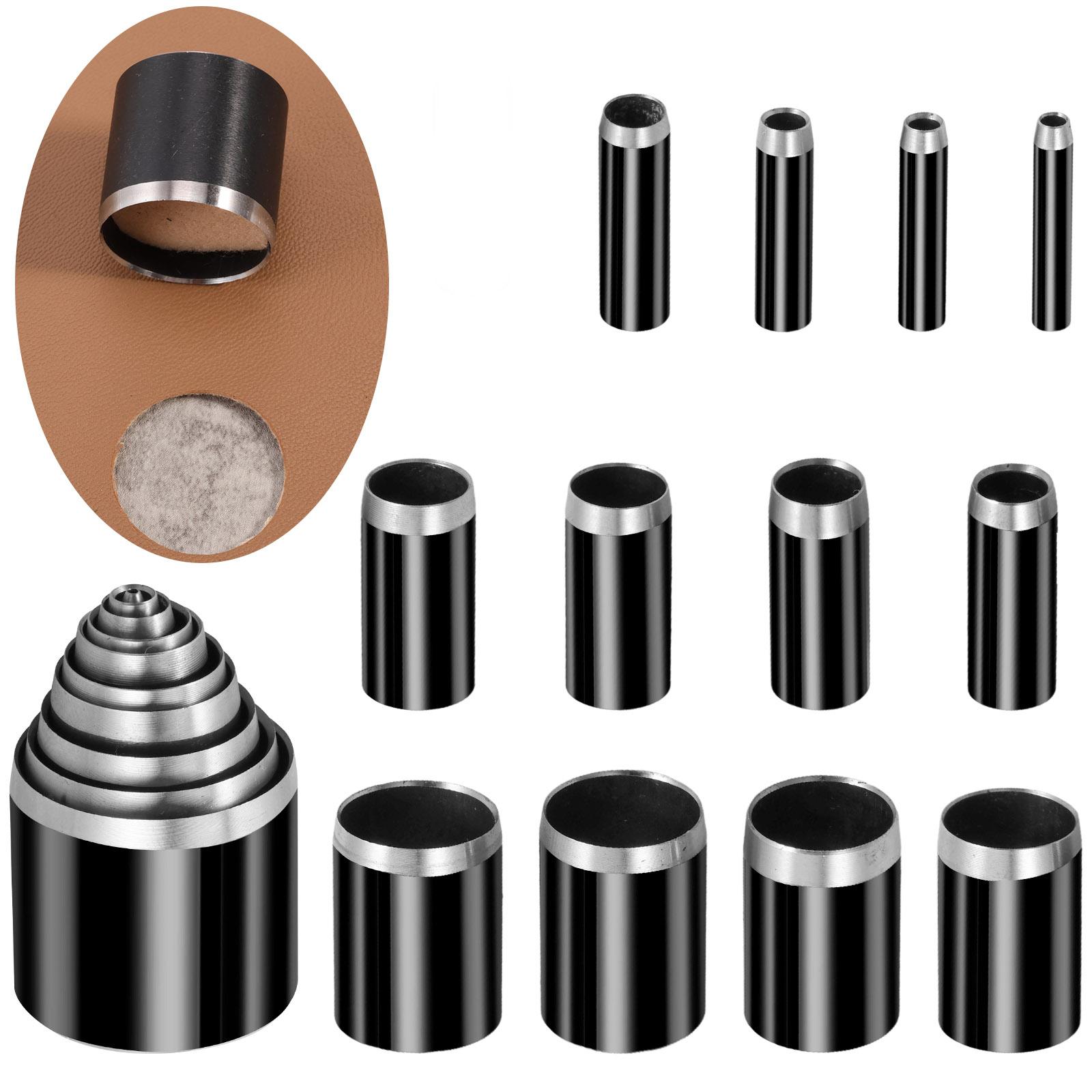 25pcs Leather Hole Punch Circle Cutter Tool Set Punching Die Set 1-22mm Hole Puncher Leather Punch Tool For Handmade Diy Craft чёрный